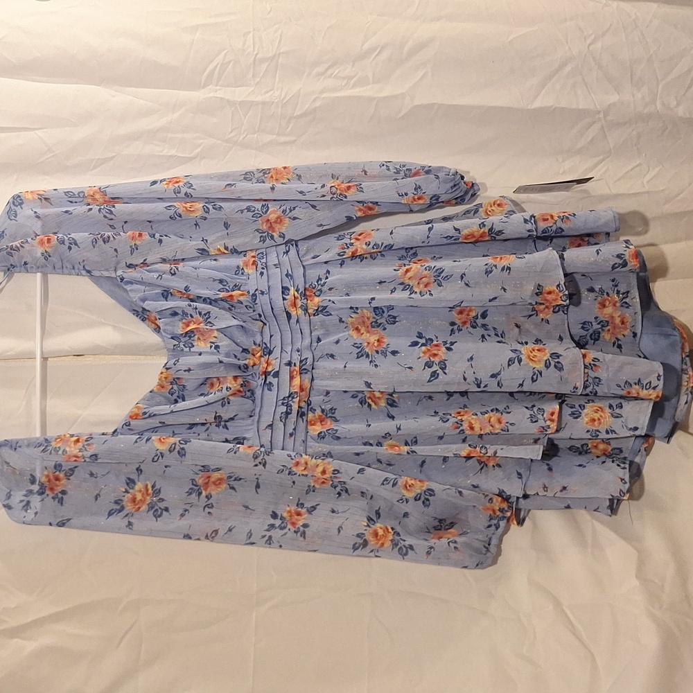 Blue Gols Rose Pattern